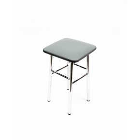 Табурет ВВР Классик серый/хром, экокожа